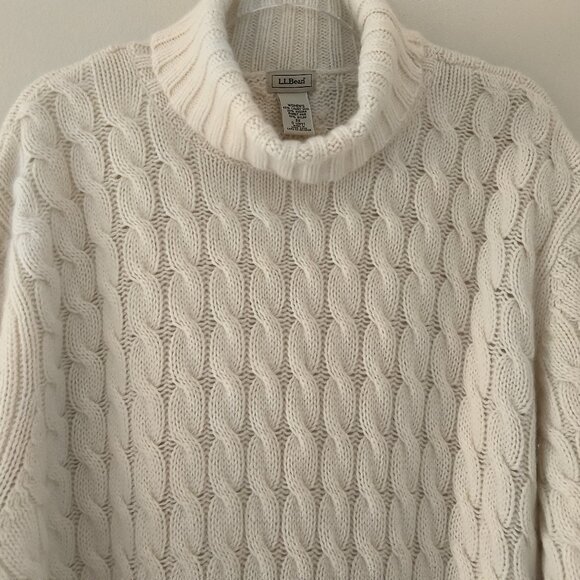 L.L. BEAN Cable Knit Turtleneck Dress Size 3X - Picture 3 of 9